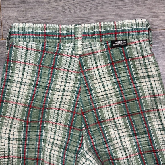 Vintage 70s Sears Rough-Housers Plaid Pants 6 Slim Flare Perma-Prest Boys - Picture 11 of 11